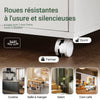 sobuyes.shopG241-W Meuble de Rangement à Roulettes avec Portes et Étagère Réglable – Blanc