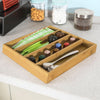 sobuyes.shopG280-SCH Boîte à Thé avec Tiroir, Format Compact, Rangement Optimisé, Design Fonctionnel, Usage Quotidien, Pratique – L31×P30×H10 cm, Bambou, Noir