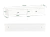 sobuyes.shopG43-W Etagere Murale avec 2 Tiroirs - Étagère Flottante Moderne pour Entrée, Salon, Cuisine & Chambre - Blanc 64x15x10cm