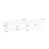 sobuyes.shopG43-W Etagere Murale avec 2 Tiroirs - Étagère Flottante Moderne pour Entrée, Salon, Cuisine & Chambre - Blanc 64x15x10cm