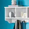 sobuyes.shopG48-W Portemanteau Étagère murale Porte-manteau salle de bain Meuble d’entrée