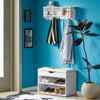sobuyes.shopG48-W Portemanteau Étagère murale Porte-manteau salle de bain Meuble d’entrée