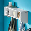 sobuyes.shopG48-W Portemanteau Étagère murale Porte-manteau salle de bain Meuble d’entrée
