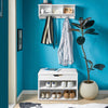sobuyes.shopG48-W Portemanteau Étagère murale Porte-manteau salle de bain Meuble d’entrée