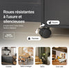 SoBuy FSB09-SCH Chariot de Cuisine sur Roulettes – Plan de Travail Extensible, 2 Étagères, Tiroir, Placard, 59×40×92 cm, Noir