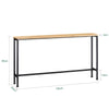 SoBuy FSB19-E Console d’Entrée Design Fonctionnel et Gain de Place, Design Moderne, Structure Robuste, Usage Quotidien – L120×P20×H65 cm, Métal, Naturel et Noir