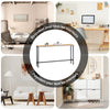 SoBuy FSB19-E Console d’Entrée Design Fonctionnel et Gain de Place, Design Moderne, Structure Robuste, Usage Quotidien – L120×P20×H65 cm, Métal, Naturel et Noir
