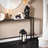 SoBuy FSB19-SCH Console d’Entrée Design Fonctionnel et Gain de Place, Design Moderne, Style Industriel, pour Salon et Chambre – L120×P20×H65 cm, Métal, Noir
