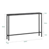 SoBuy FSB19-XL-SCH Console d’Entrée Design Fonctionnel et Gain de Place, Design Moderne, Style Industriel, pour Salon et Chambre – L120×P20×H80 cm, Métal, Noir