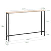 SoBuy FSB19-XL-Z Console Entrée Meuble Couloir Étagère Arrière Canapé – Structure Métal Robuste, Design Moderne Ultra Fin – Idéal pour Salon, Chambre, Entrée – 120x20x80cm
