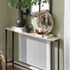 SoBuy FSB19-XL-Z Console Entrée Meuble Couloir Étagère Arrière Canapé – Structure Métal Robuste, Design Moderne Ultra Fin – Idéal pour Salon, Chambre, Entrée – 120x20x80cm
