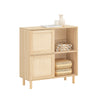 SoBuy FSB87-N Buffet Meuble de Rangement avec 2 Portes Coulissantes, Commode Multifonction pour Entrée Salon Cuisine – 80x35x