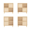 SoBuy FSB87-N Buffet Meuble de Rangement avec 2 Portes Coulissantes, Commode Multifonction pour Entrée Salon Cuisine – 80x35x87 cm, Naturel