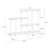 SoBuy FSB89-W Table Console, Table d'Appoint, Table d’Entrée, Étagère de Rangement, Étagère Asymétrique à 4 Niveaux