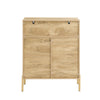 SoBuy FSB96-G Armoire à Chaussures avec 2 Portes Effet Miroir et 5 Compartiments – L83×P38×H100 cm, Charge 80 kg, Finition Dorée