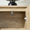 SoBuy FSB96-G Armoire à Chaussures avec 2 Portes Effet Miroir et 5 Compartiments – L83×P38×H100 cm, Charge 80 kg, Finition Dorée
