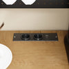 SoBuy FSB98-E-N Buffet de Cuisine – 2 Prises & 2 USB, Lampe LED, Niche Micro-Ondes, 60×40×170 cm