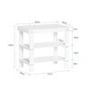 SoBuy FSR02-K-W Banc à Chaussures en Bambou avec Assise et Étagère de Rangement pour Entrée – 50x29x46 cm, Blanc