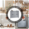 SoBuy FSR100-HG Armoire à Chaussures Ultra-Slim 19 cm – 4 Abattants, 8–12 Paires, Anti-Basculement, Gris, 100×19×91 cm