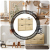 SoBuy FSR100-N Armoire à chaussures ultra-slim 19 cm – 4 abattants, 8 à 12 paires, anti-basculement, Naturel, 100×19×91 cm