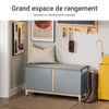 SoBuy FSR117-HG Banc à Chaussures Banc de Rangement Meuble à Chaussures d'Entrée avec Siège Rembourré et 2 Portes