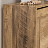 SoBuy FSR137-F Armoire à Chaussures 2 Abattants Réglables, Slim 23cm pour Entrée Couloir – 60x23x79 cm, Bois Foncé