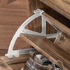 SoBuy FSR137-L-F Meuble à Chaussures à Abattants 3 Niveaux Grande Capacité – Rangement Discret pour Entrée – Bois Foncé