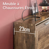 SoBuy FSR137-L-F Meuble à Chaussures à Abattants 3 Niveaux Grande Capacité – Rangement Discret pour Entrée – Bois Foncé