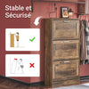 SoBuy FSR137-L-F Meuble à Chaussures à Abattants 3 Niveaux Grande Capacité – Rangement Discret pour Entrée – Bois Foncé