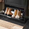 SoBuy FSR137-SCH Meuble à Chaussures à Abattants 2 Niveaux – Rangement Discret pour Entrée – 60x25x80 cm Noir