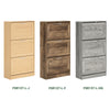 SoBuy FSR137-L-F Meuble à Chaussures à Abattants 3 Niveaux Grande Capacité – Rangement Discret pour Entrée – Bois Foncé