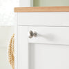 SoBuy FSR144-WN Armoire à Chaussures avec 3 Abattants et 2 Crochets – L59×P26×H116 cm, Charge 30 kg, Blanc et Naturel