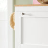 SoBuy FSR144-WN Armoire à Chaussures avec 3 Abattants et 2 Crochets – L59×P26×H116 cm, Charge 30 kg, Blanc et Naturel