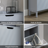 SoBuy FSR151-H-HG Armoire à Chaussures 3 Abattants Ultra-Slim 19cm, Rangement Compact pour Entrée Couloir – 50x19x129 cm, Gris