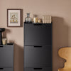 SoBuy FSR151-H-SCH Armoire à Chaussures Ultra-Slim 19 cm | 3 Abattants, 6–8 Paires, Noir