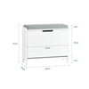 SoBuy FSR151-K-W Banc à Chaussures avec Coussin Rembourré et 1 Abattant, Slim 24cm pour Entrée – 60x24x52 cm, Blanc
