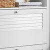 SoBuy FSR152-W Meuble à Chaussures à Abattants 2 Niveaux – Rangement Discret pour Entrée – 80x25x108 cm Blanc