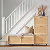 SoBuy FSR154-N Banc à Chaussures avec Coussin Rembourré, 2 Portes Coulissantes Façade Rotin Tissé pour Entrée – 110x40x49 cm, Naturel