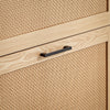 SoBuy FSR155-N Armoire à Chaussures 3 Abattants Effet Cannage Rotin, Meuble d'Entrée Design – Naturel