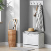 SoBuy FSR16-HG Banc à Chaussures avec 1 Abattant et Coussin Rembourré, Coffre de Rangement pour Entrée – 60x30x46 cm, Gris