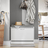 SoBuy FSR16-HG Banc à Chaussures avec 1 Abattant et Coussin Rembourré, Coffre de Rangement pour Entrée – 60x30x46 cm, Gris