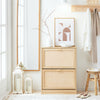 SoBuy FSR160-N Armoire à Chaussures 2 Abattants, Rangement pour Entrée Couloir – Naturel