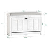 SoBuy FSR161-W Banc à Chaussures avec Coussin Rembourré et 1 Abattant pour Entrée Couloir – 80x30x50 cm, Blanc