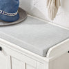 SoBuy FSR161-W Banc à Chaussures avec Coussin Rembourré et 1 Abattant pour Entrée Couloir – 80x30x50 cm, Blanc
