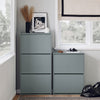 SoBuy FSR165-H-HG Meuble à Chaussures à Abattants 3 Niveaux – Rangement Discret pour Entrée – 61x26x120 cm Gris