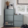 SoBuy FSR165-H-HG Meuble à Chaussures à Abattants 3 Niveaux – Rangement Discret pour Entrée – 61x26x120 cm Gris