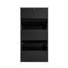 SoBuy FSR165-H-SCH Meuble à Chaussures à Abattants 3 Niveaux – Rangement Discret pour Entrée – 61x26x120 cm Noir