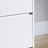 Prévente SoBuy FSR165-H-W Meuble à Chaussures à Abattants 3 Niveaux – Rangement Discret pour Entrée – 61x26x120 cm Blanc
