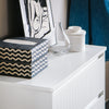 SoBuy FSR165-W Meuble à Chaussures à Abattants 2 Niveaux – Rangement Discret pour Entrée – Blanc