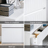 SoBuy FSR165-W Meuble à Chaussures à Abattants 2 Niveaux – Rangement Discret pour Entrée – Blanc